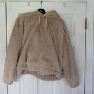 Express Fluffy Pink Sherpa, Size Medium